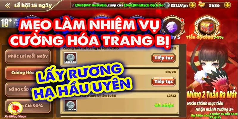 cường hóa trang bị tam quốc